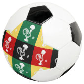 Portugese rooster van het kleurrijke patroon van B Voetbal (Drie kwart)