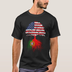 Portugese Roots Amerikaanse Groot-Portugal vlag Ca T-shirt