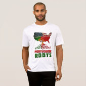 Portugese roots Amerikaanse vlag erfgoed T-shirt (Voorkant volledig)