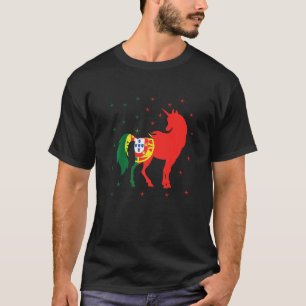 Portugese Roots Eenhoorn Vlag van Portugal T-shirt