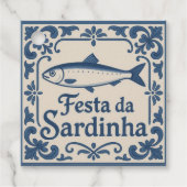 Portugese sardine - bedankjes labels (Voorkant)
