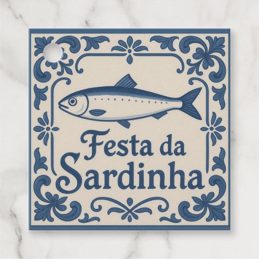 Portugese sardine - bedankjes labels (Voorkant)