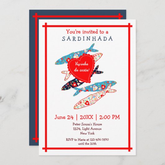 Portugese sardinehuispartij (Voorkant / Achterkant)