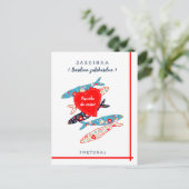 Portugese sardines briefkaart (Staand voorkant)