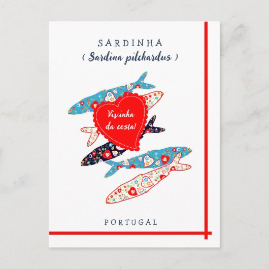 Portugese sardines briefkaart (Voorkant)
