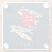 Portugese sardines glazen onderzetter (Achterkant)