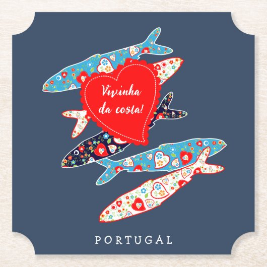 Portugese sardines kartonnen onderzetters (Voorkant)