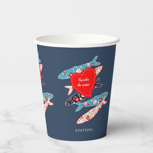 Portugese sardines papieren bekers (Achterkant)