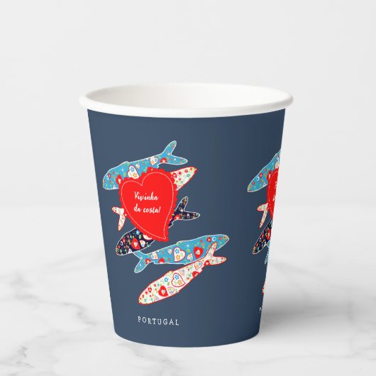 Portugese sardines papieren bekers (Voorkant)