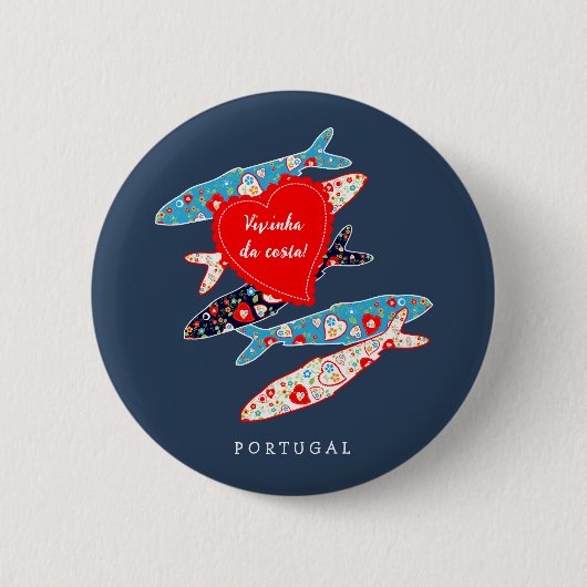 Portugese sardines ronde button 5,7 cm (Voorkant)