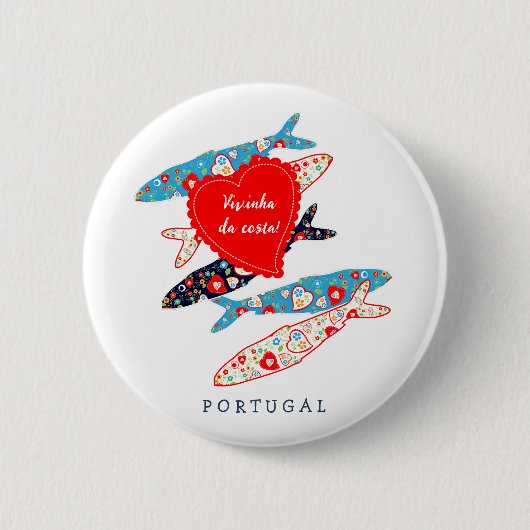 Portugese sardines ronde button 5,7 cm (Voorkant)