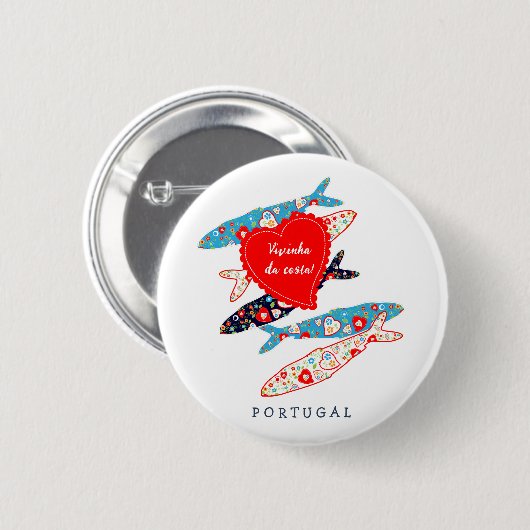 Portugese sardines ronde button 5,7 cm (Voorkant /achterkant)