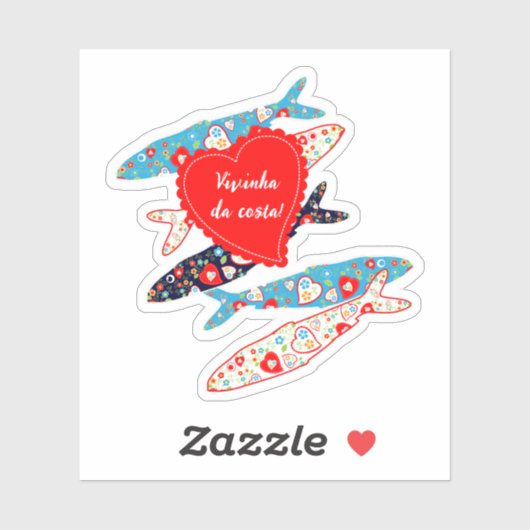 Portugese sardines sticker (Vel)