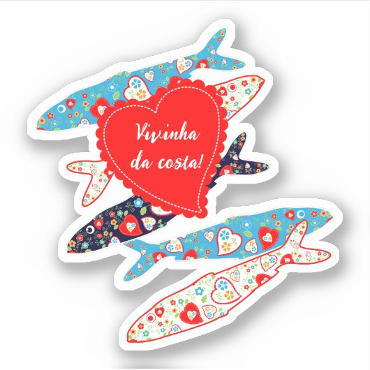 Portugese sardines sticker (Voorkant)