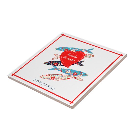 Portugese sardines tegeltje (Zijkant)