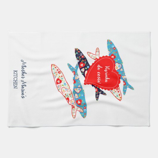 Portugese sardines theedoek (Horizontaal)