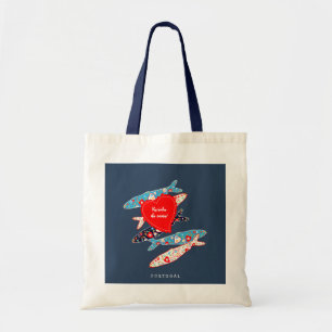 Portugese sardines tote bag