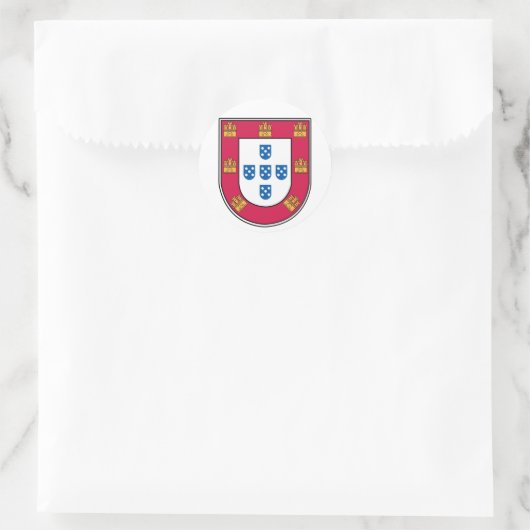Portugese schild ronde sticker (Tas)