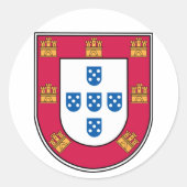Portugese schild ronde sticker (Voorkant)