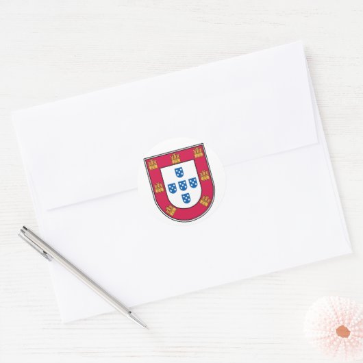 Portugese schild ronde sticker (Envelop)