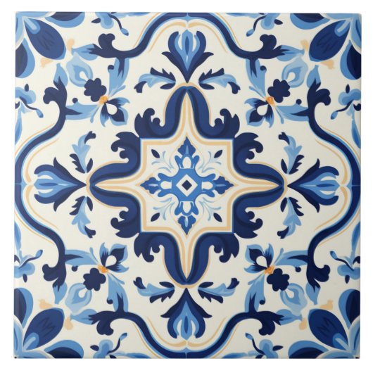 Portugese stijl schattig patroon tegeltje (Voorkant)