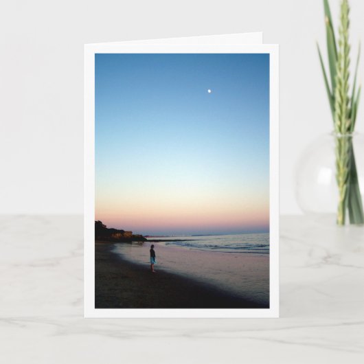 Portugese Strand Avondschemering Kaart (Voorkant)