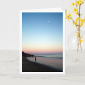 Portugese Strand Avondschemering Kaart (Gele Bloem)