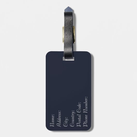 Portugese tegel bagagelabel (Achterkant verticaal)