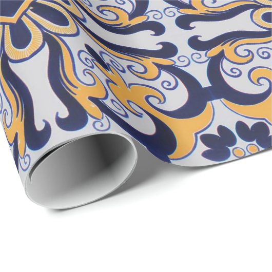 Portugese tegel cadeaupapier (Rol Hoek)