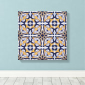 Portugese tegel canvas afdruk (Insitu (Houten vloer))