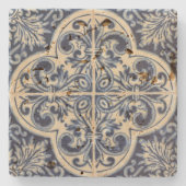 Portugese tegel geïnspireerd stenen onderzetter (Voorkant)