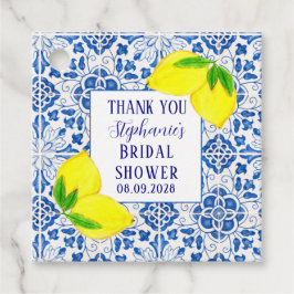Portugese Tegel Lemon Mediterrane Bruidsdouche Bedankjes Labels