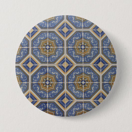 Portugese tegel ronde button 7,6 cm (Voorkant)