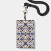 Portugese tegelpatroon badge (Voorzijde met lanyard)