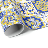 Portugese Tegelpatroon Cadeaupapier (Rol Hoek)