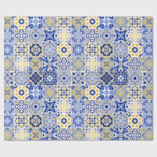 Portugese Tegelpatroon Cadeaupapier (Vlak)