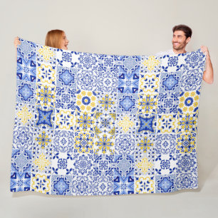 Portugese Tegelpatroon  Fleece Deken