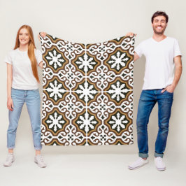 Portugese tegels 3 fleece deken
