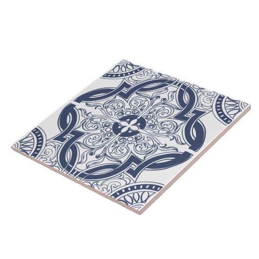 Portugese tegels,azulejo,blauwe tegels tegeltje (Zijkant)