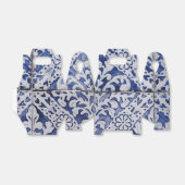 Portugese tegels - Azulejo Blue en White Floral Bedankdoosjes (Uitgevouwen)