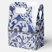 Portugese tegels - Azulejo Blue en White Floral Bedankdoosjes (Geopend)