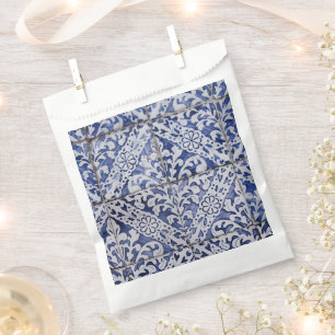 Portugese tegels - Azulejo Blue en White Floral Bedankzakje