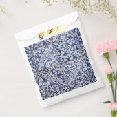 Portugese tegels - Azulejo Blue en White Floral Bedankzakje (Gezegeld)