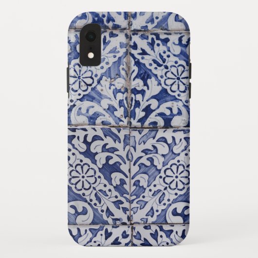 Portugese tegels - Azulejo Blue en White Floral Case-Mate iPhone Case (Achterkant)