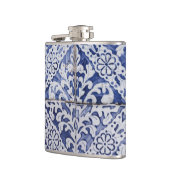 Portugese tegels - Azulejo Blue en White Floral Heupfles (Links)