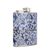 Portugese tegels - Azulejo Blue en White Floral Heupfles (Rechts)
