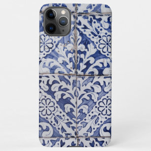 Portugese tegels - Azulejo Blue en White Floral iPhone 11Pro Max Hoesje