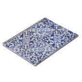 Portugese tegels - Azulejo Blue en White Floral Notitieboek (Linkerzijde)