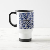 Portugese tegels - Azulejo Blue en White Floral