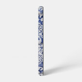 Portugese tegels - Azulejo Blue en White Floral Samsung Galaxy Hoesje (Linkerkant)